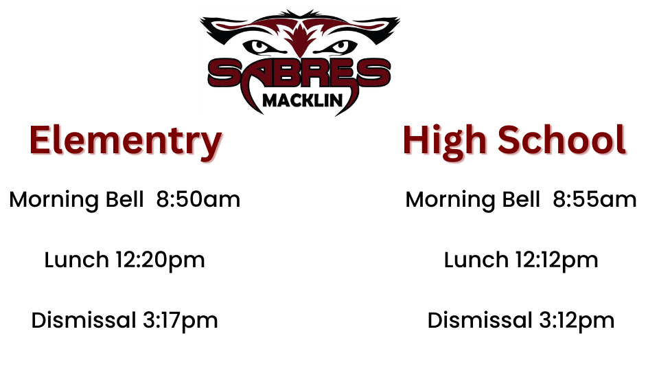Macklin School Bell Schedule (2)